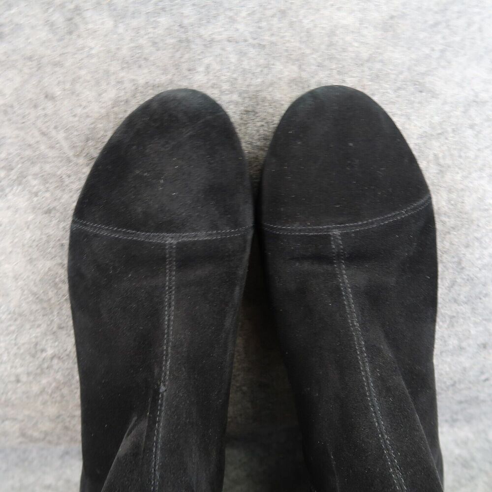 Nine West Shoes Womens 9 Booties Classic Fashion Leather Block Heel Black Zip - Picture 8 of 15